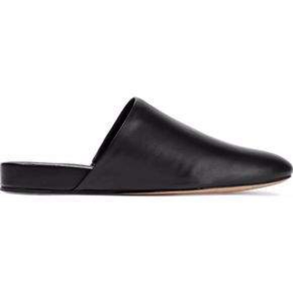 Vince Black Leather Slippers size 8.5/38.5